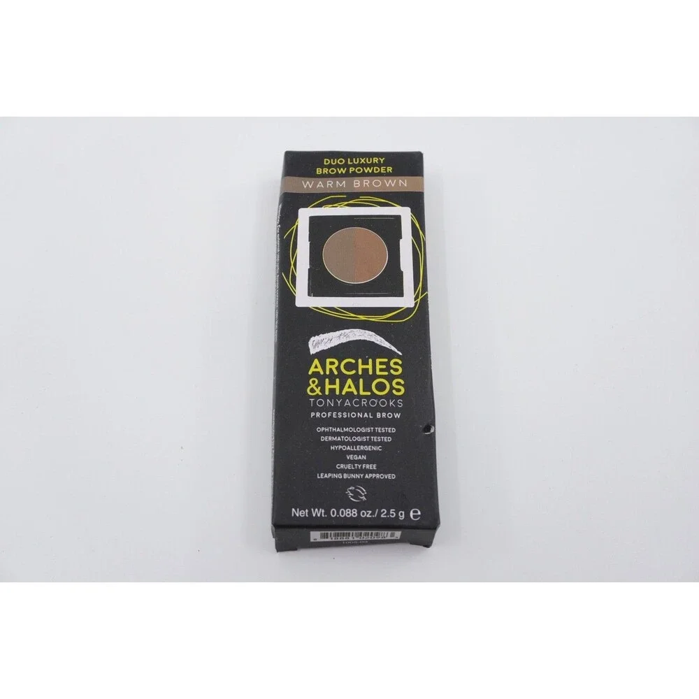 Arches and Halos Duo Luxury Brow Powder - Warm Brown 0.088oz Eyebrow